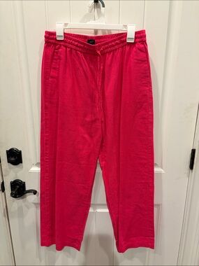 J. Crew Women's Bright Pink Drawstring Sweatpants